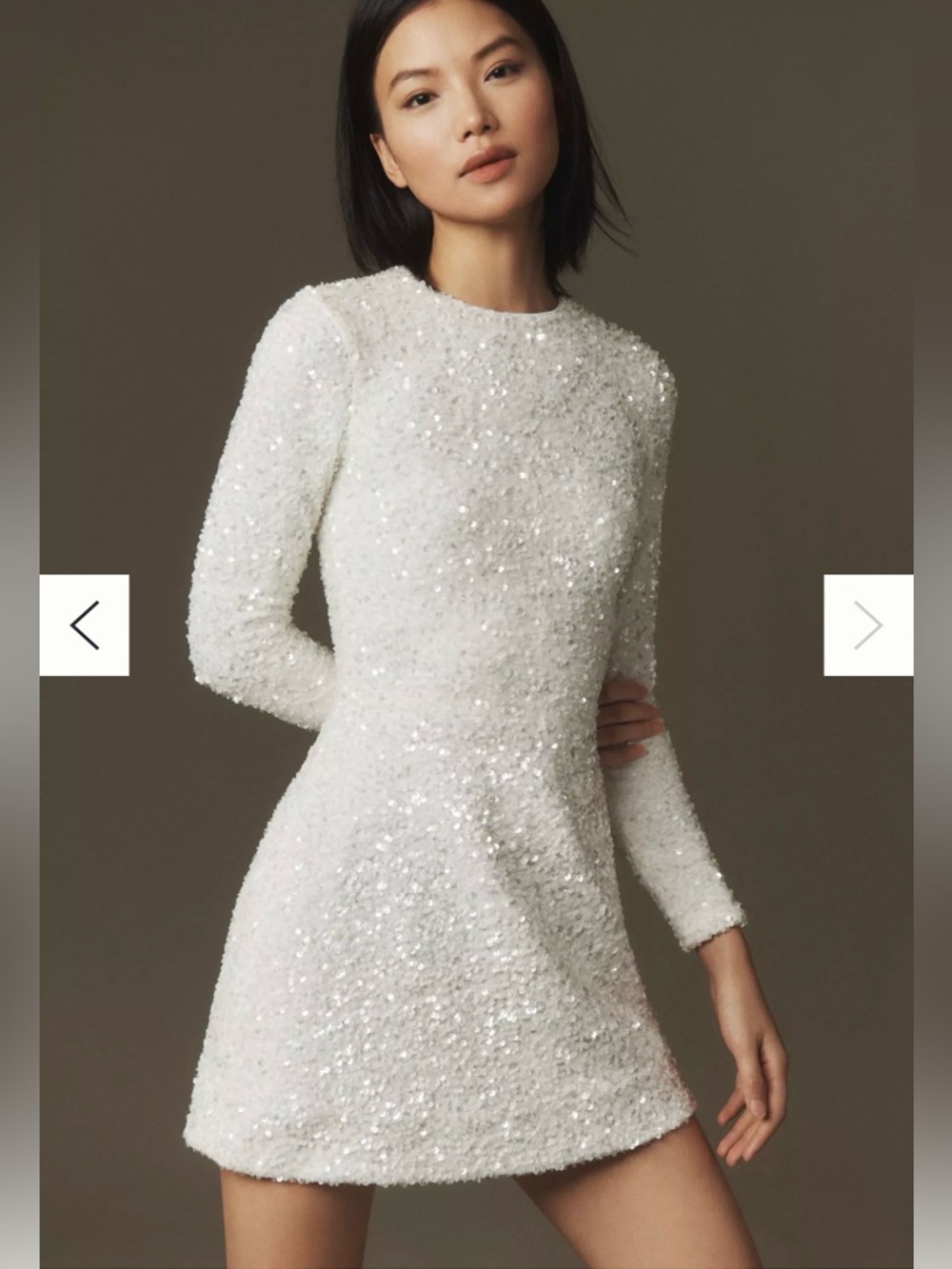 Helsi Avery Long-Sleeve Sequin Fit & Flare Mini Dress